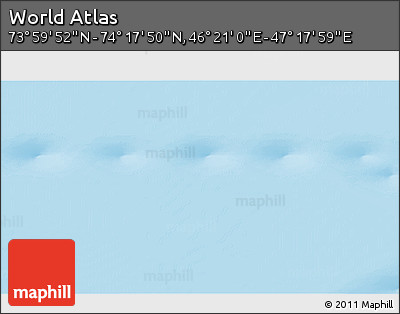 Physical 3D Map of the Area around 74° 8' 51" N, 46° 49' 30" E