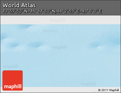 Physical 3D Map of the Area around 74° 8' 51" N, 48° 31' 29" E