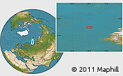 Satellite Location Map of the area around 74° 8' 51" N, 48° 31' 29" E