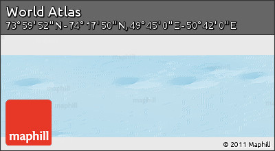 Physical Panoramic Map of the Area around 74° 8' 51" N, 50° 13' 30" E
