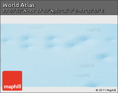 Physical 3D Map of the Area around 74° 8' 51" N, 51° 4' 30" E