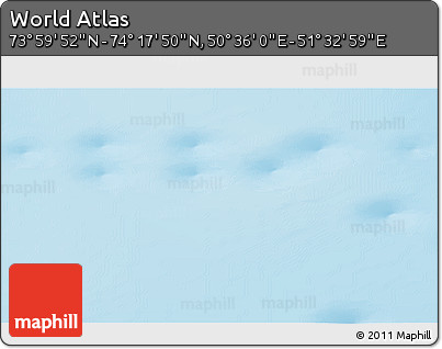 Physical 3D Map of the Area around 74° 8' 51" N, 51° 4' 30" E