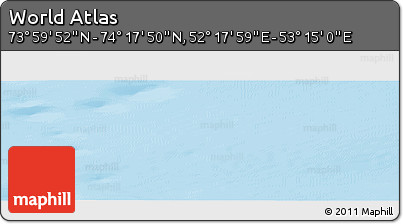 Physical Panoramic Map of the Area around 74° 8' 51" N, 52° 46' 29" E