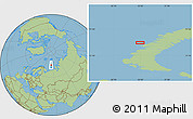 Savanna Style Location Map of the area around 74° 8' 51" N, 53° 37' 30" E