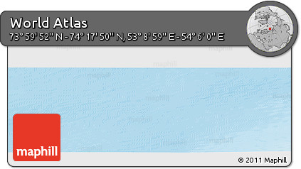 Physical Panoramic Map of the Area around 74° 8' 51" N, 53° 37' 30" E