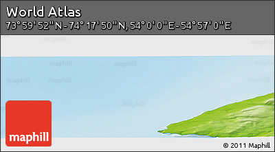 Physical Panoramic Map of the Area around 74° 8' 51" N, 54° 28' 30" E