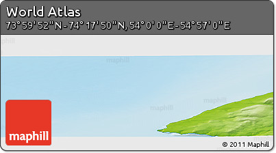 Physical Panoramic Map of the Area around 74° 8' 51" N, 54° 28' 30" E