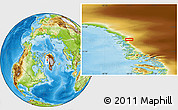 Physical Location Map of the area around 74° 8' 51" N, 55° 10' 29" W