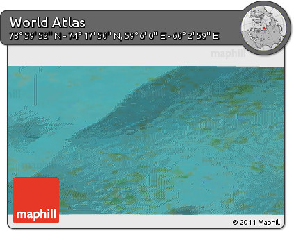 Satellite 3D Map of the Area around 74° 8' 51" N, 59° 34' 30" E