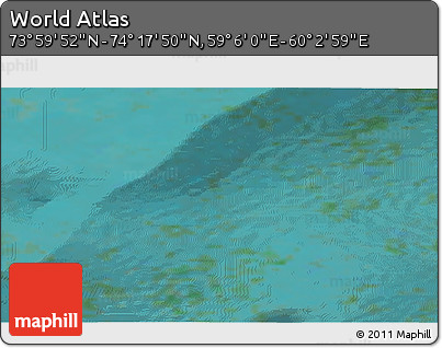 Satellite 3D Map of the Area around 74° 8' 51" N, 59° 34' 30" E