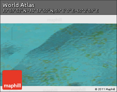 Satellite 3D Map of the Area around 74° 8' 51" N, 59° 34' 30" E