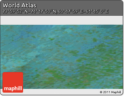 Satellite 3D Map of the Area around 74° 8' 51" N, 61° 16' 29" E