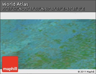 Satellite 3D Map of the Area around 74° 8' 51" N, 61° 16' 29" E