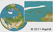 Satellite Location Map of the area around 74° 8' 51" N, 65° 31' 30" E