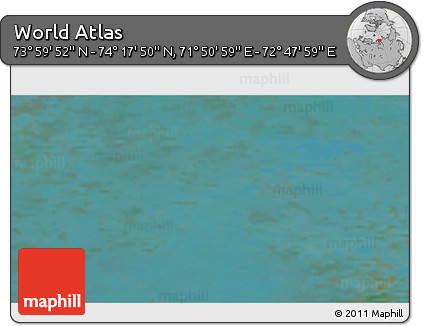 Satellite 3D Map of the Area around 74° 8' 51" N, 72° 19' 29" E