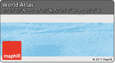 Physical Panoramic Map of the Area around 74° 8' 51" N, 72° 10' 30" W