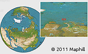 Satellite Location Map of the area around 74° 8' 51" N, 74° 1' 30" E