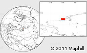 Blank Location Map of the area around 74° 8' 51" N, 85° 4' 29" E
