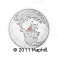 Outline Map of the Area around 74° 24' 53" N, 107° 1' 30" W, rectangular outline