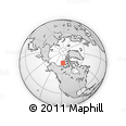 Outline Map of the Area around 74° 24' 53" N, 118° 4' 29" W, rectangular outline