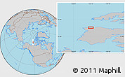 Gray Location Map of the area around 74° 24' 53" N, 123° 10' 30" W