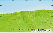 Physical Map of the area around 74° 24' 53" N, 123° 10' 30" W