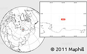Blank Location Map of the area around 74° 24' 53" N, 132° 40' 30" E