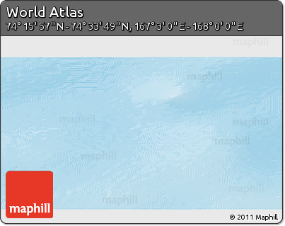 Physical 3D Map of the Area around 74° 24' 53" N, 167° 31' 30" E