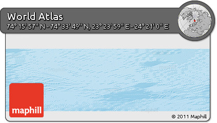 Physical Panoramic Map of the Area around 74° 24' 53" N, 23° 52' 30" E