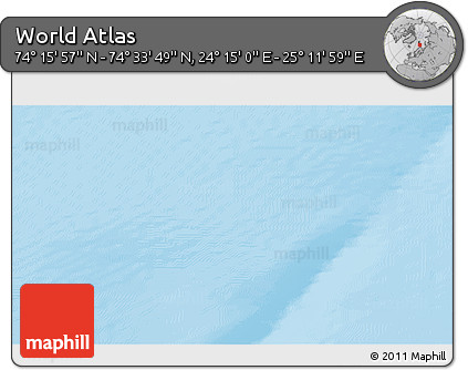 Physical 3D Map of the Area around 74° 24' 53" N, 24° 43' 30" E