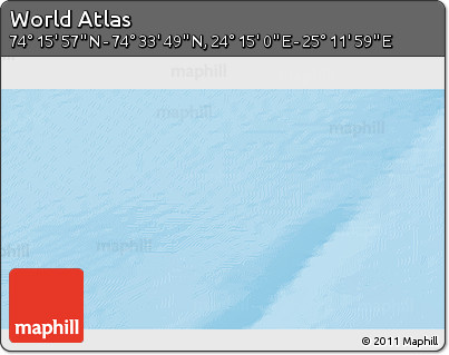 Physical 3D Map of the Area around 74° 24' 53" N, 24° 43' 30" E