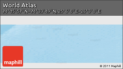 Physical Panoramic Map of the Area around 74° 24' 53" N, 25° 34' 30" E