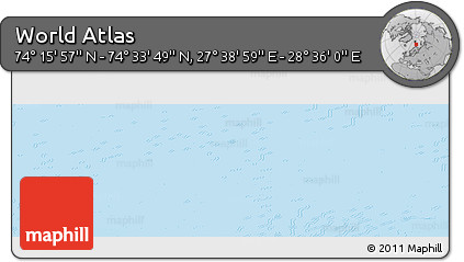 Physical Panoramic Map of the Area around 74° 24' 53" N, 28° 7' 30" E