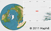 Satellite Location Map of the area around 74° 24' 53" N, 32° 13' 30" W