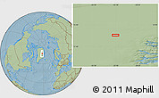 Savanna Style Location Map of the area around 74° 24' 53" N, 32° 13' 30" W, hill shading