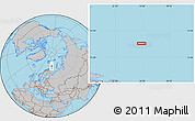 Gray Location Map of the area around 74° 24' 53" N, 35° 46' 29" E
