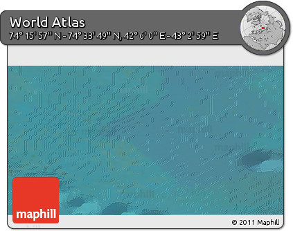 Satellite 3D Map of the Area around 74° 24' 53" N, 42° 34' 30" E