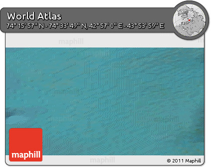 Satellite 3D Map of the Area around 74° 24' 53" N, 43° 25' 29" E