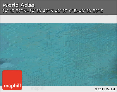 Satellite 3D Map of the Area around 74° 24' 53" N, 43° 25' 29" E