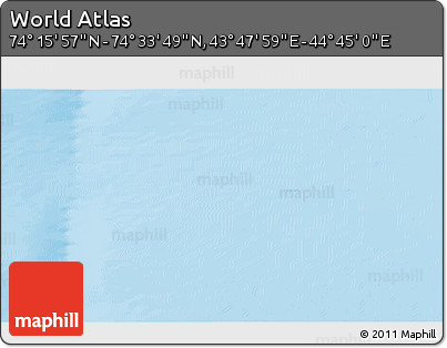 Physical 3D Map of the Area around 74° 24' 53" N, 44° 16' 29" E