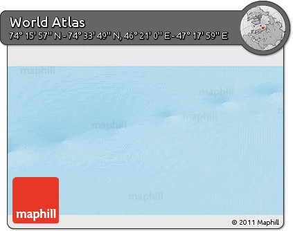 Physical 3D Map of the Area around 74° 24' 53" N, 46° 49' 30" E