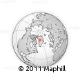 Outline Map of the Area around 74° 24' 53" N, 46° 40' 29" W, rectangular outline