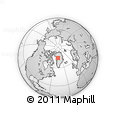 Outline Map of the Area around 74° 24' 53" N, 47° 31' 29" W, rectangular outline