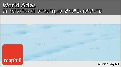 Physical Panoramic Map of the Area around 74° 24' 53" N, 48° 31' 29" E