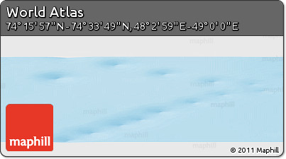 Physical Panoramic Map of the Area around 74° 24' 53" N, 48° 31' 29" E