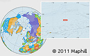 Political Location Map of the area around 74° 24' 53" N, 4° 10' 30" W