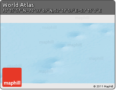 Physical 3D Map of the Area around 74° 24' 53" N, 52° 46' 29" E