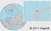 Gray Location Map of the area around 74° 24' 53" N, 54° 28' 30" E
