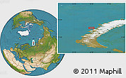 Satellite Location Map of the area around 74° 24' 53" N, 54° 28' 30" E