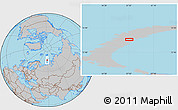 Gray Location Map of the area around 74° 24' 53" N, 57° 52' 30" E